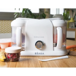 Beaba Babycook Duo Robot de Cocina para Bebé 4 en 1 Blanco y Plata