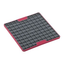 Lickimat Alfombra de Lamido para Perro Tuff Playdate Rojo | Reduce Ansiedad y Estrés | Promueve Calma | Diseño Fácil para Lamido Prolongado