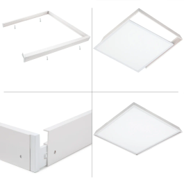 HO Panel LED 40W 4500Lm 6000K 60x60cm con Kit de Superficie 40000H HO-KITPAN60X60-40W-CW