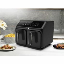 Fagor FAG3508510207584 - Airfryer 8L - Freidora sin aceite 2 depósitos 4L - 2200W - 8 programas - Negra