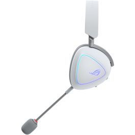 ASUS ROG Delta II Auriculares Gaming Inalámbricos/Alámbricos USB-C con Micrófono Extraíble y Luz RGB, Blanco