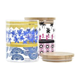 DKD Home Decor Bote Colonial de Borosilicato y Bambú 700 ml Azul Turquesa 10x12.5x10cm Apto Microondas Lavavajillas (12 Unidades) DKD Home Decor Bote Colonial de Borosilicato y Bambú 700 ml Azul Turquesa 10x12.5x10cm Apto Microondas Lavavajillas (12 Unidades)