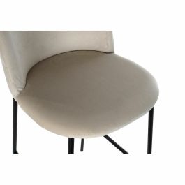 Taburete Glam DKD Home Decor Beige Negro 54 x 102 x 42 cm