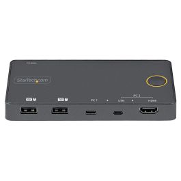 StarTech.com Switch KVM Híbrido USB-A/USB-C de 2 Puertos con HDMI 4K 60Hz para PC y Portátil