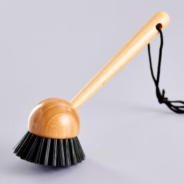 Day Cepillo Platos 22 cm Bambú y Plástico con Correa Imitación Cuero