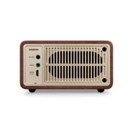Radio Portátil Bluetooth Sangean Retro Madera FM