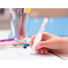 Q-connect Corrector Lápiz Roller Punta Metálica 8 ml Control de Flujo