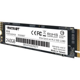 Patriot SSD M.2 P310 240 GB PCIe 3.0 x4 NVMe 1.3 2280 Velocidad Lectura 1700 MB/s