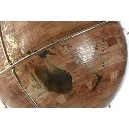 Globo Terraqueo Colonial DKD Home Decor Marron Dorado 33 x 33 x 33 cm (2 Unidades)