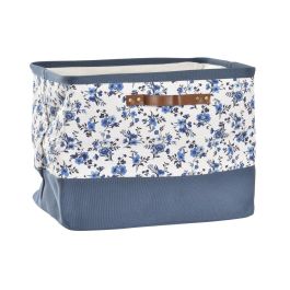 Cesta Shabby DKD Home Decor Azul Blanco 30 x 30 x 40 cm