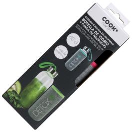 Cook Concept Botella 400 Ml Con Funda De Neopreno Transparente Cristal Azul Fucsia Verde