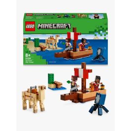 Lego Juego de Construcción Minecraft El Viaje en el Barco Pirata, Set de Construcción para Edad 8+ años