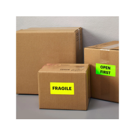 Avery Etiqueta adhesiva naranja fluorescente permanente 99,1x34mm, caja de 1120 unidades