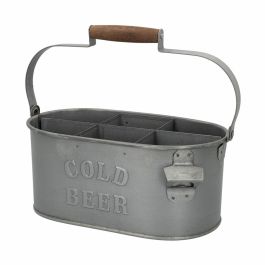 Cesta Decorativa Aktive Acero Galvanizado 35,5 x 16 x 19,5 cm Botellero (6 Unidades) Cesta Decorativa Aktive Acero Galvanizado 35,5 x 16 x 19,5 cm Botellero (6 Unidades)