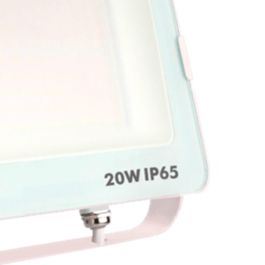 Silver Foco Proyector Led 20W 5700K IP65 Aluminio + Cristal, Luz Fría, 1600 lm, A+