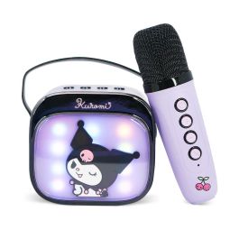 OTL TECHNOLOGIES Altavoz y Micro Karaoke Inalámbrico LED Kuromi Hello Kitty