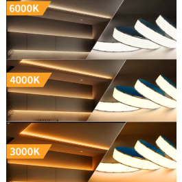 Tira Led 24VDC 36W COB 1680LEDs/M 2700Lm/M 6000ºK  IP20 5 Metros