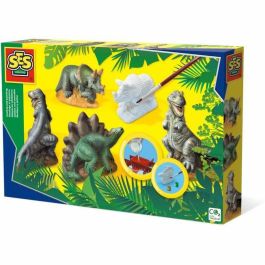 Ses Creative SES01406 Kit de Moldeo y Pintura de Dinosaurios