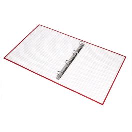 Carpeta De 4 Anillas 40 mm Mixtas Liderpapel Folio Carton Forrado Paper Coat Roja