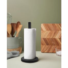 Quttin Portarrollos de Cocina de Acero Negro 32 cm de Alto - Diseño Moderno y Funcional para Encimera (12 Unidades)