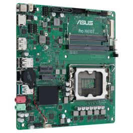 ASUS PRO H610T-CSM Placa Base mITX, Socket LGA 1700, para procesadores Intel Core i9/i7/i5/i3, Chipset H610, Memoria DDR5 SO-DIMM hasta 64GB