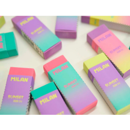 Milan Goma Nata 320 Sunset Colores Surtidos para Lápiz Suave No Abrasiva