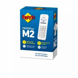 AVM FRITZ! Fon M2 Teléfono DECT Inalámbrico, Altavoz, Identificador de Llamadas, Blanco, Rango Interior 40m / Exterior 300m
