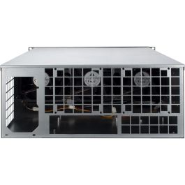 Inter-Tech 4W2 Mining-Rack 4U Servidor Estante Negro Gris Acero ATX, micro ATX, Mini-ITX Montaje en Rack