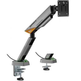 AISENS - SOPORTE DE MESA RGB GAMING CONTRAPESO GIRATORIO E INCLINABLE PARA MONITOR/TV 16KG (3 PIVOTES, 1 BRAZO) DE 17-49, NEGRO-GRIS