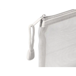 Liderpapel Bolsa Zipper Bag de Poliéster Transpirable Multiusos DIN A4 Blanco