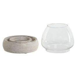 Portavela Mediterraneo DKD Home Decor Blanco 30 x 40 x 30 cm Set de 2 Portavela Mediterraneo DKD Home Decor Blanco 30 x 40 x 30 cm Set de 2