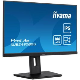 iiyama XUB2492QSU-B1 Monitor 24" WQHD IPS 2560x1440 100Hz 0.5ms HDMI DP USB Altavoces Pivot Negro
