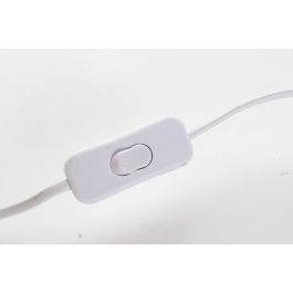 DKD Home Decor Lámpara Techo Oriental Blanco Natural Bambú Lino 32 x 45.5 x 32 cm