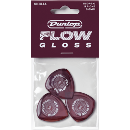 Dunlop Púas Flow Gloss 3 Mm - Pack De 3 Dunlop Púas para Guitarra