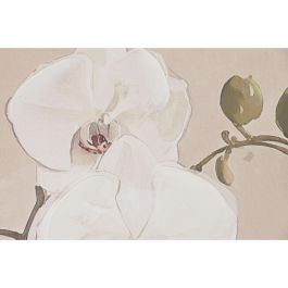 DKD Home Decor Cuadro Oriental Lienzo/PS Rojo Blanco 82.5x3.5x102.5 cm (2 Unidades) Decoración Hogar Orquídea