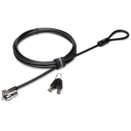 Kensington K65020EU Candado de Seguridad con Llave MicroSaver 2.0 para Portátil, Cable de Acero al Carbón, Negro/Plata