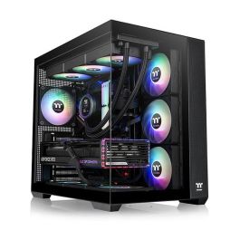 Thermaltake View 380 TG ARGB Black Midi Tower PC Negro con Vidrio Templado y Iluminación ARGB para Gaming