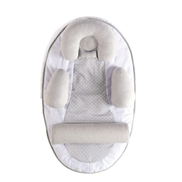 Tineo TIN3275057057414 Cocoón de Sueño para Bebé, Cuña Escalable Ajustable Extraíble, 0-3 Meses, 58x40cm