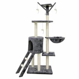 JIPSY ALC11 Árbol para gatos mediano, con nicho, 3 plataformas, rascador de sisal, escalera y ratones, gris 79x34x138 cm Precio: 56.89000009. SKU: B19PBY2BJN