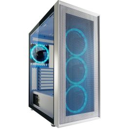 LC-Power 802W RGB Midi Tower PC Gaming Blanco, compatible ATX/Micro ATX/Mini-ITX, con RGB y Panel Vidrio Templado