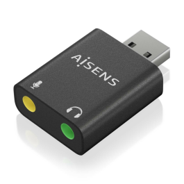 AISENS - CONVERSOR USB-A A AUDIO 48KHz, USB-A/M-2xJACK 3.5/H, NEGRO Precio: 2.78999985. SKU: B13XMP4DPB