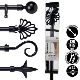 Barra Cortina Negra 120 210 Cm Surtidos P Giftdecor (8 Unidades) Barra Cortina Negra 120 210 Cm Surtidos P Giftdecor (8 Unidades)