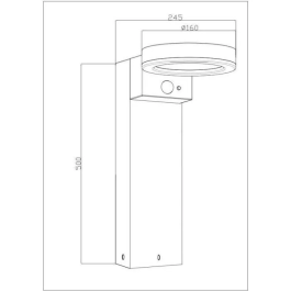 Galix G4590B Baliza Solar Muy Luminosa Acero Inoxidable H50 cm 1000 Lúmenes