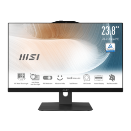 MSI Aio Modern Am242Tp 12M-823Es. 23.8" (60Cm). Plano. Ips. Intel Processor N100. Ddr4 Sdram 16Gb (8Gb*2). 512 Gb Pcie Ssd. sin S.O. Negro Precio: 846.89999955. SKU: B1CAD3FFW3