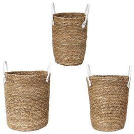 Home Deco Factory Juego de 3 Cestas Mirage Ecológicas con Asas