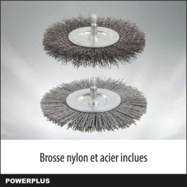 Powerplus POWXG6650 Extractor de Malezas Telescópico 400W con Cepillo Nylon y Acero