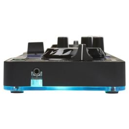 Hercules 4780884 Controlador DJ Starlight USB con 4 pads, 4 modos, tarjeta de sonido integrada, 2 canales y Serato DJ Lite Negro