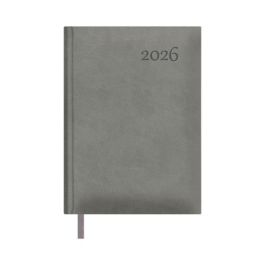 Dohe 12739 - 26 Agenda 2026 Día Página Lausana Tapa Dura Polipiel 14 x 20 cm Gris Encuadernación Cosida 70 g/m² FSC Mixto