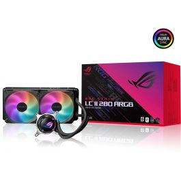 ASUS ROG Strix LC II 280 ARGB - Kit de Refrigeración Líquida All-in-One para CPU, 2 Ventiladores de 14cm PWM, Iluminación ARGB