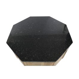 DKD Home Decor Mesa Centro Moderno Mango y Marmol 80 x 80 x 45 cm